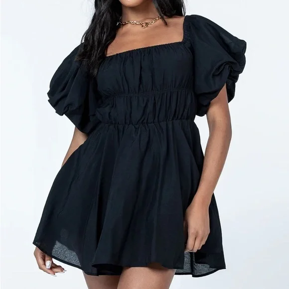 knee length dresses for ladies Athens Flared Bow Mini Dress Blush main image 1
